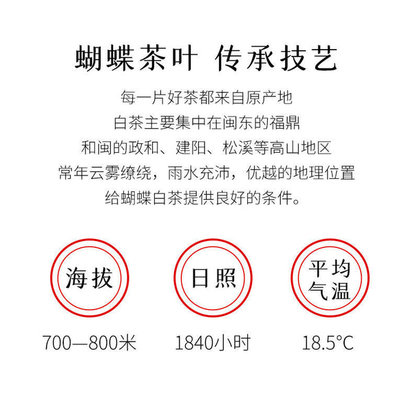 HelloYoung CHINATEA Fujian White Tea Bai Mu Dan Pai Mu Tan Tea White Peony Tea 100g Tin