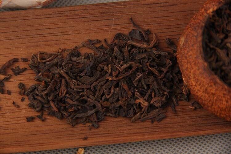 HelloYoung Xinhui Aged Chenpi Ripe Puer Tea Orange Skin Puerh Pu'er Loose Tea PEI YU 312