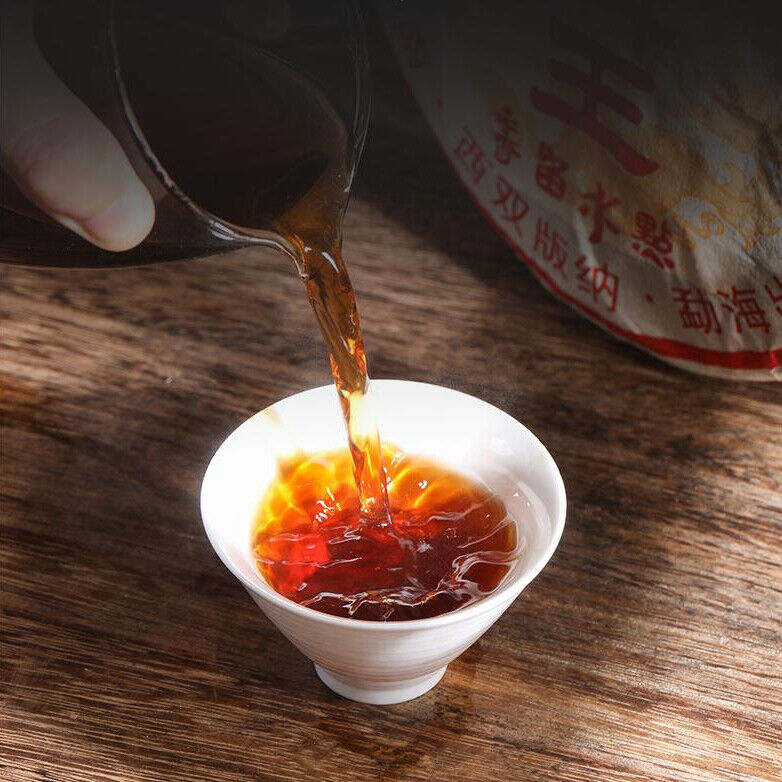 357g Yunnan Puerh Ripe Tea Year Pu-erh King Cooked Tea Cake Pu'er Black Tea