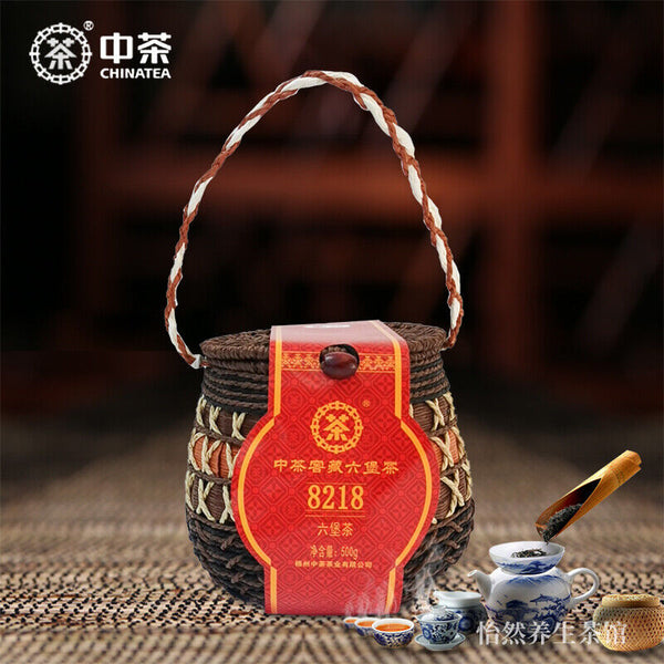 HelloYoung 8218 Wuzhou LiuPao Tea Jiao Cang LiuBao Black Dark Tea Basket Hei Cha 500g/1.1lb
