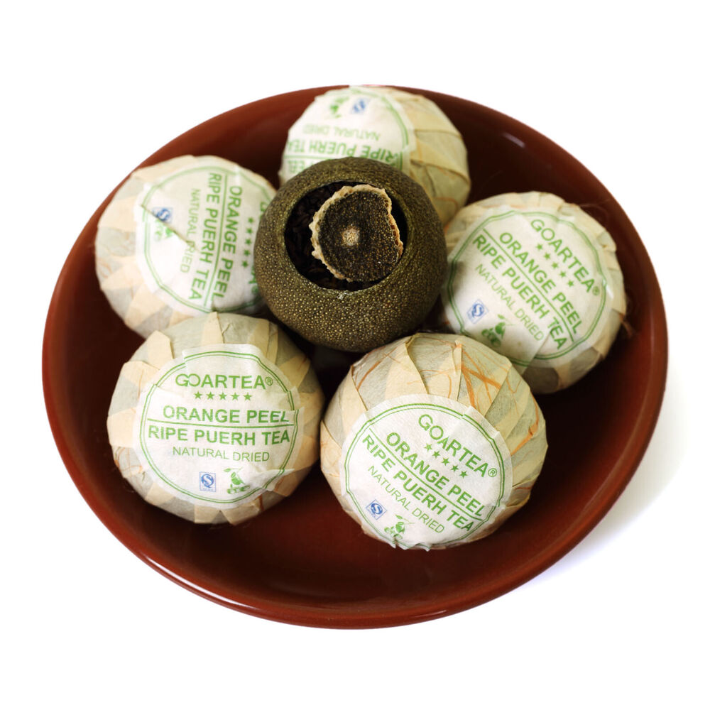 HelloYoung HELLOYOUNG Premium Xinhui Green Orange Peel Chenpi Citrus Pu'er Puerh Ripe Tea