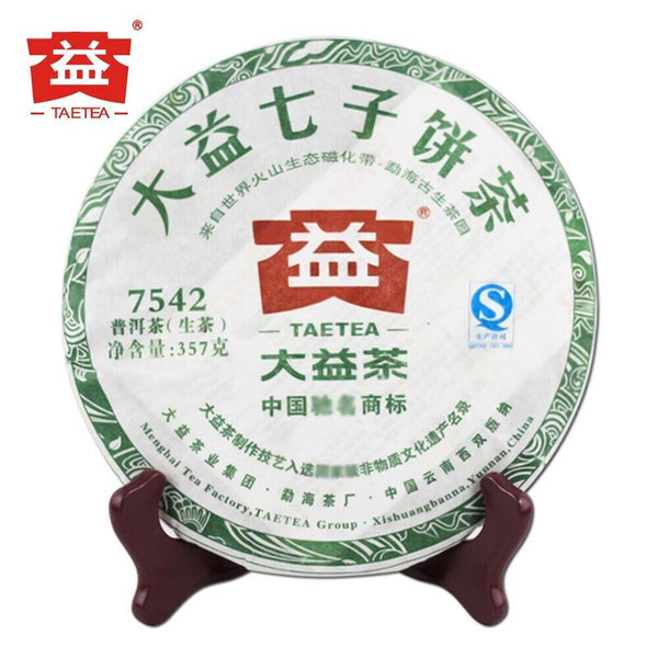 HelloYoung TAETEA 7542 Sheng Puerh Dayi 1401 Batch Raw Pu er Menghai Tea Cake 357g
