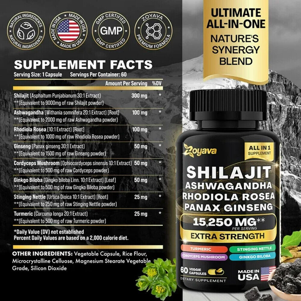 Natural Dynamic Vitality Bundle -Sea Moss Multivitamin & Shilajit Power Combo