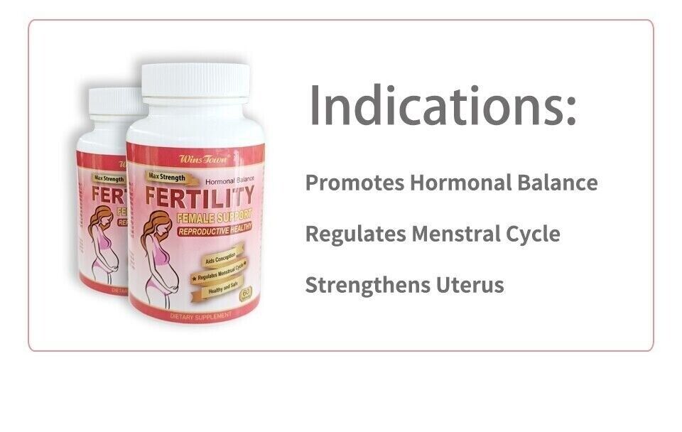 2 bottles of Men Fertility Tablets + Women Health Fertility Tablets Supplements
