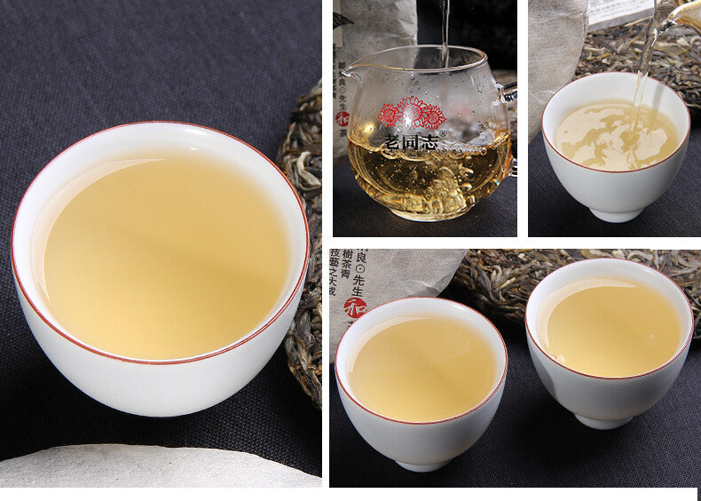 400g Haiwan Old Comrade Liangyuan Raw Tea Cake Yunnan Pu'er Tea