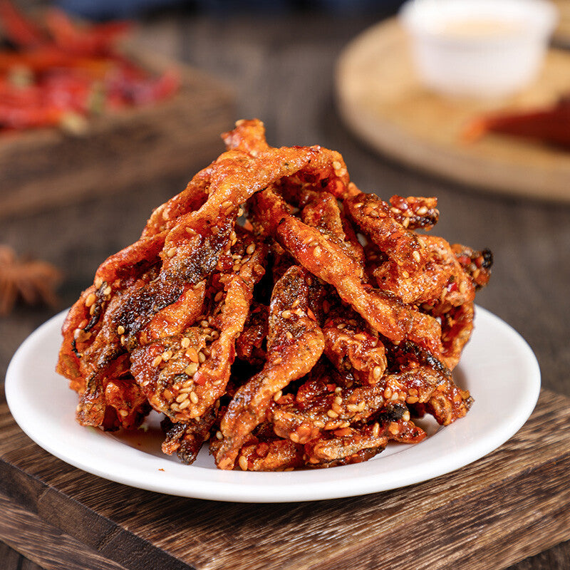 500g instant spicy fish skin honey Sweet spicy cod skin seafood snack 香辣鱼皮海鲜小吃 Secondary image
