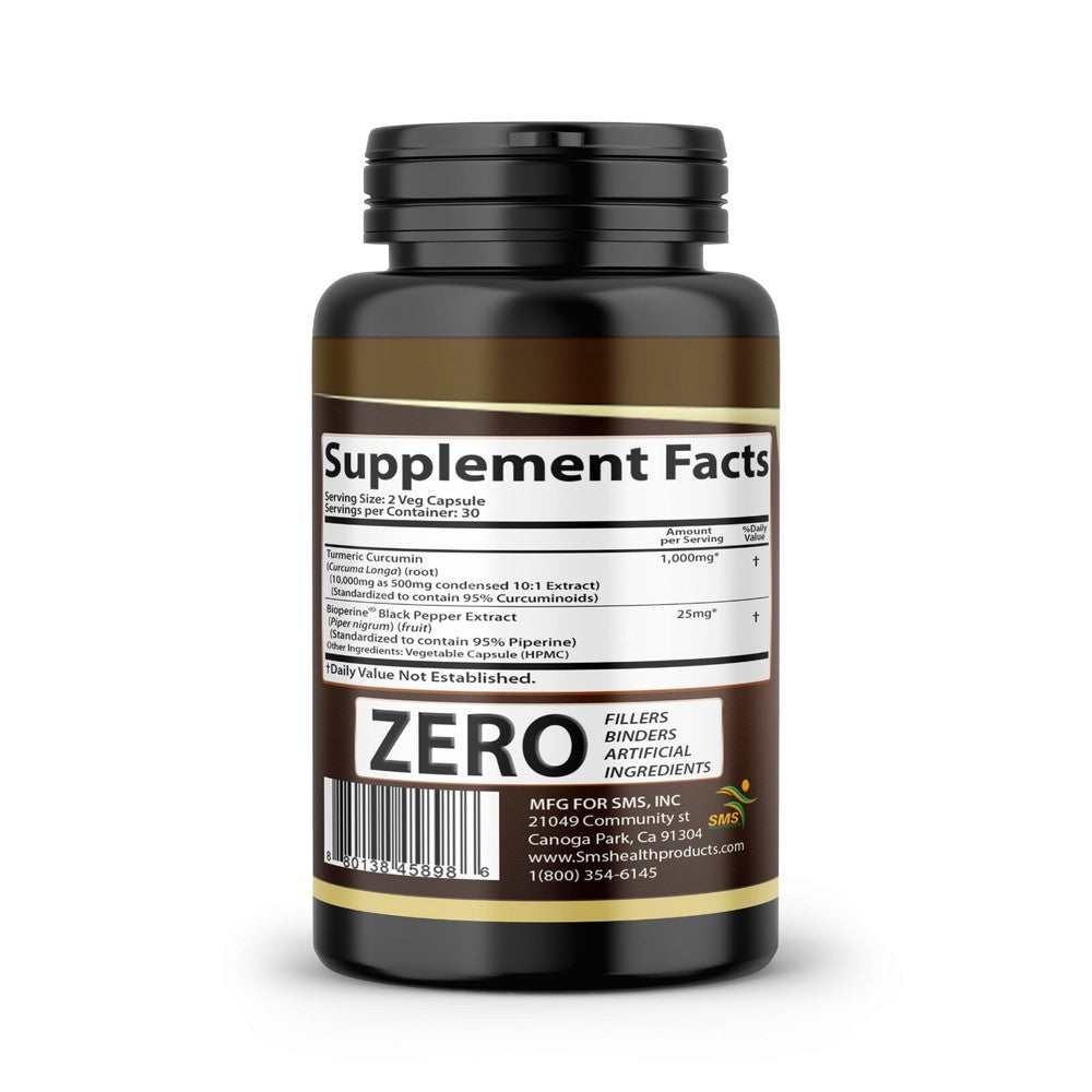 Turmeric Curcumin Potency 95% BioPerine Black Pepper Extract Bone & Joint Health