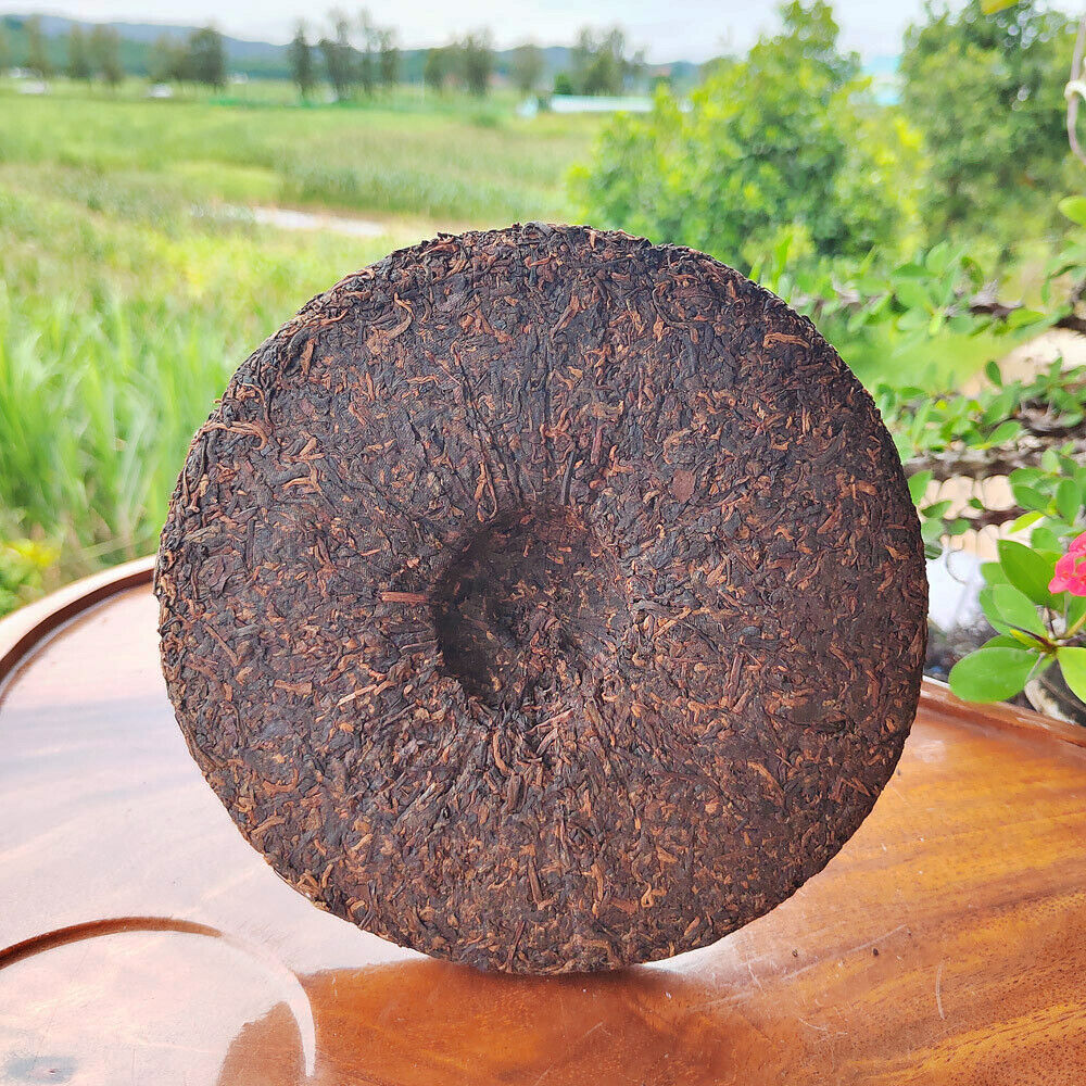 357g Chinese Pu-erh Tea Cake Cooked Puer Tea Yunnan Ripe Black Tea Healthy Drink
