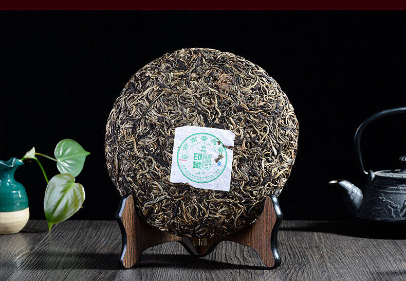 HelloYoung Puwen Tea Yunnan Puer Tea Raw Sheng Pu-Erh Green Tea Cake 400g/10.58oz