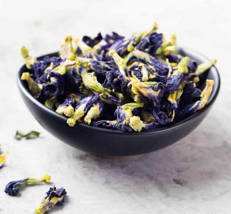 HelloYoung Butterfly Pea Flower Organic Whole Dried Tea Clitoria Ternatea 100% Premium