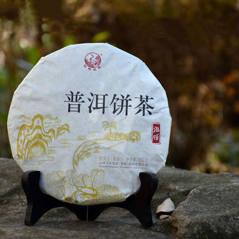 HelloYoung Yunnan XiaGuan Tuocha Pu'er Tea Pu Er Ripe Shu Puer Pao Bing Cake 357g Main image