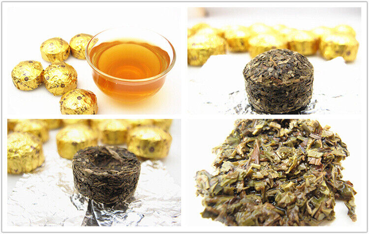HelloYoung COLOURFUL YUNNAN Mini Gold Pu'er Tea with Glutinous Rice Fragrance 72g Raw Puer