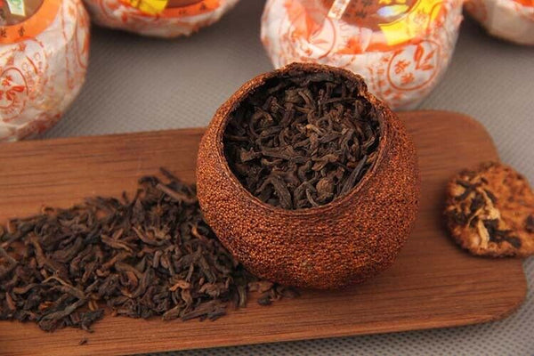 HelloYoung Xinhui Aged Chenpi Ripe Puer Tea Orange Skin Puerh Pu'er Loose Tea PEI YU 312