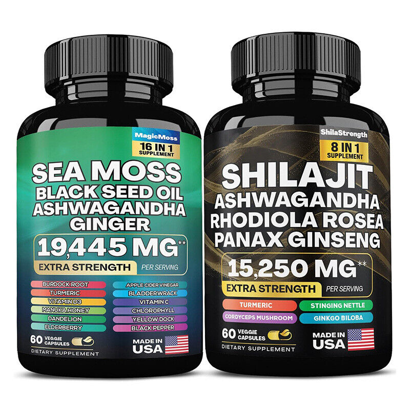 Dynamic Vitality Bundle - Sea Moss Multivitamin & Shilajit Power Combo Set Secondary image