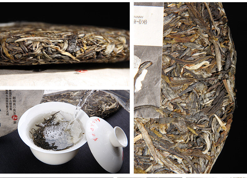 400g Haiwan Old Comrade Liangyuan Raw Tea Cake Yunnan Pu'er Tea