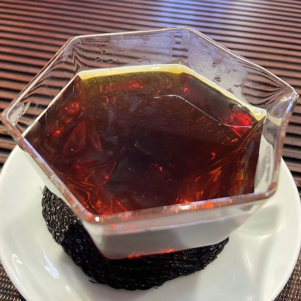 HelloYoung Laobanzhang Cooked Puerh Tea Brick Organic Pu-erh Tea 250g Yunnan Pu'er Ripe Tea