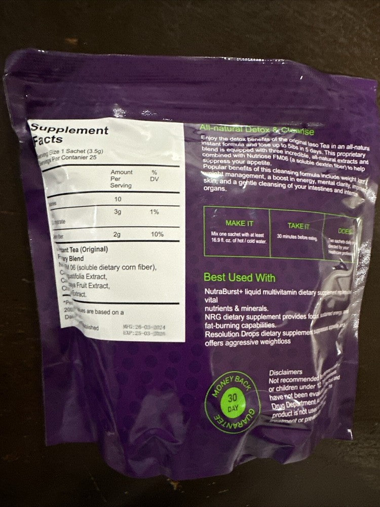 Iaso Herbal Tea (25 Count) TLC Instant Tea Total Life Changes Secondary image