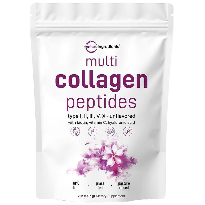Multi Collagen Peptides Powder - Hydrolyzed Protein Peptides (Type I,II,III,V,X) Main image