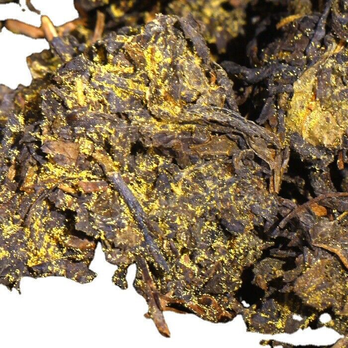 357g Golden Flower Dark Tea  Jingwei Fu Tea Shaanxi Jinhua Qizi Fu Cha Brick