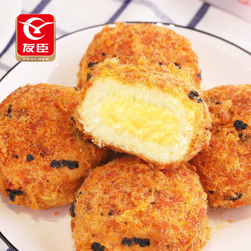 Youchen Meat Floss Seaweed Cakes Chinese Snack 友臣肉松小贝 点心面包零食 500g Secondary image