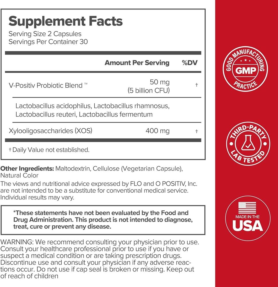 URO Vaginal Probiotics Women pH Balance with Prebiotics & Lactobacillus