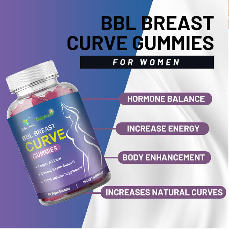 BBL Breast Curve Gummies - Enhance & Sculpt Your Bust - 60 Gummies