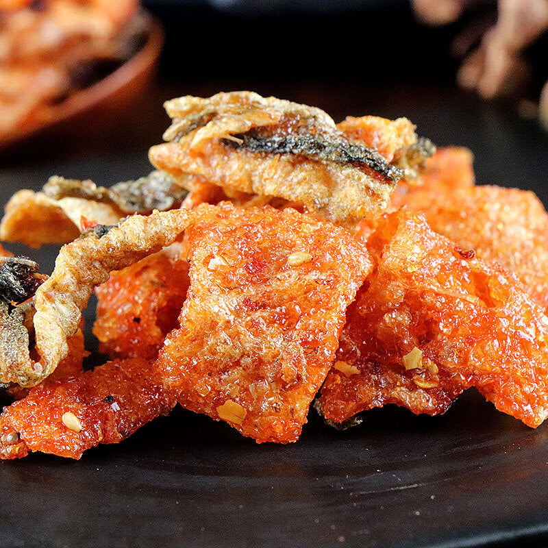 32g*10 bags spicy fish skin instant spicy seafood specialty snacks 醉相思麻辣鱼皮海味特产