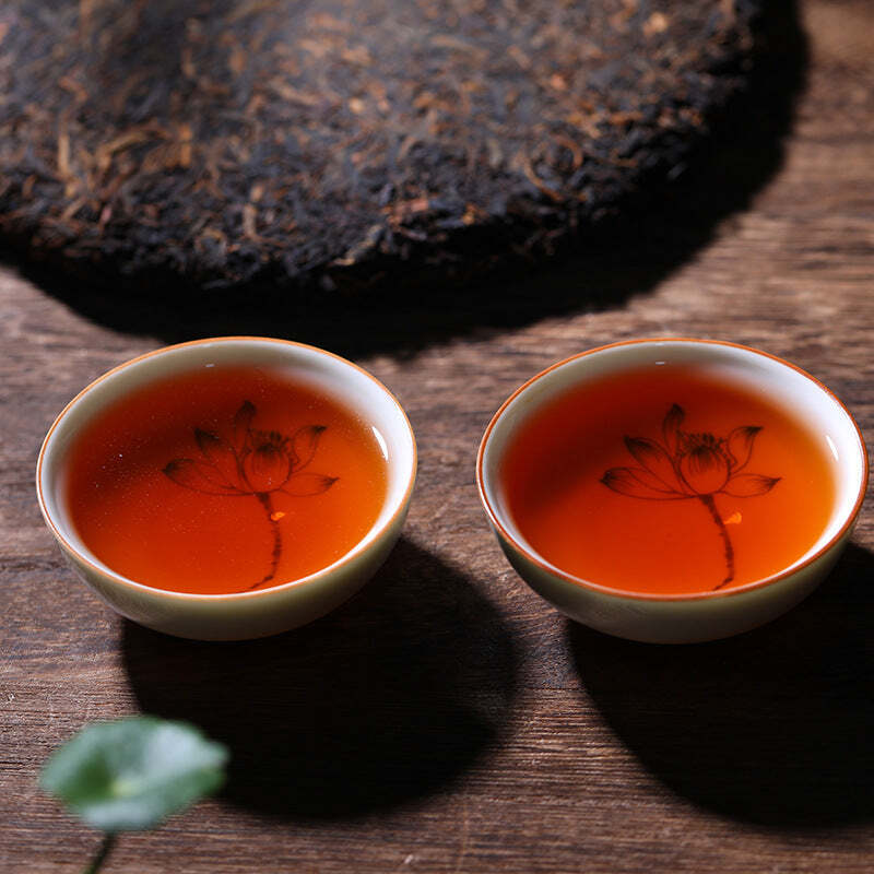 357g Yunnan Ripe Puerh Tea Cake Kunlu Mountain Pu-erh Cooked Tea Pu'er Black Tea