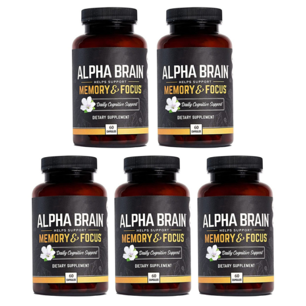 1-5PCS Alpha Brain Memory & Focus 60 Capsules Supplement for Men & Women