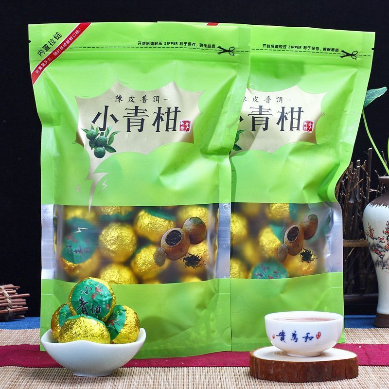 HelloYoung Premium Xinhui Green Orange Peel Chenpi Citrus Puer Pu'er Puerh Ripe Tea 100g Main image