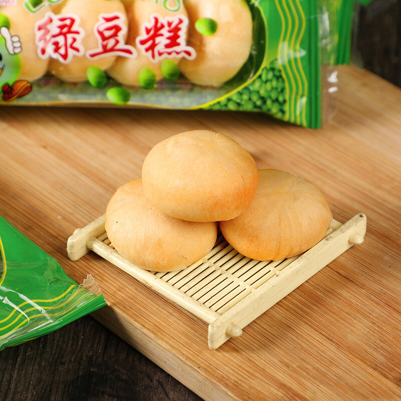50g*5bags Crispy skin mung bean cake traditional Chinese pastry snack 正宗酥皮绿豆饼 Secondary image