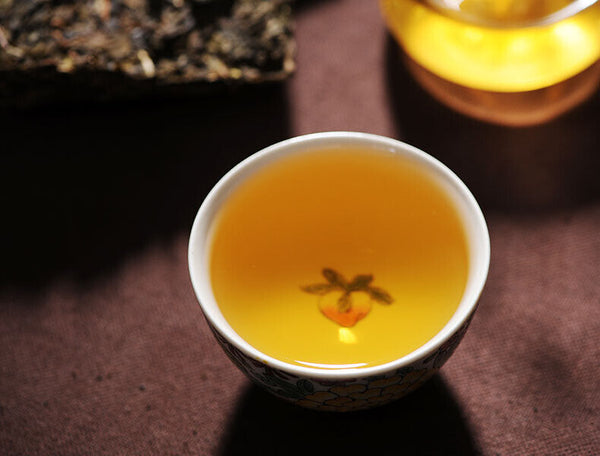 HelloYoung Pu Zi Wei Mengku Ba Nuo Old Leaves Old Tree Huang Pian Pu Er Raw Tea Brick 500g