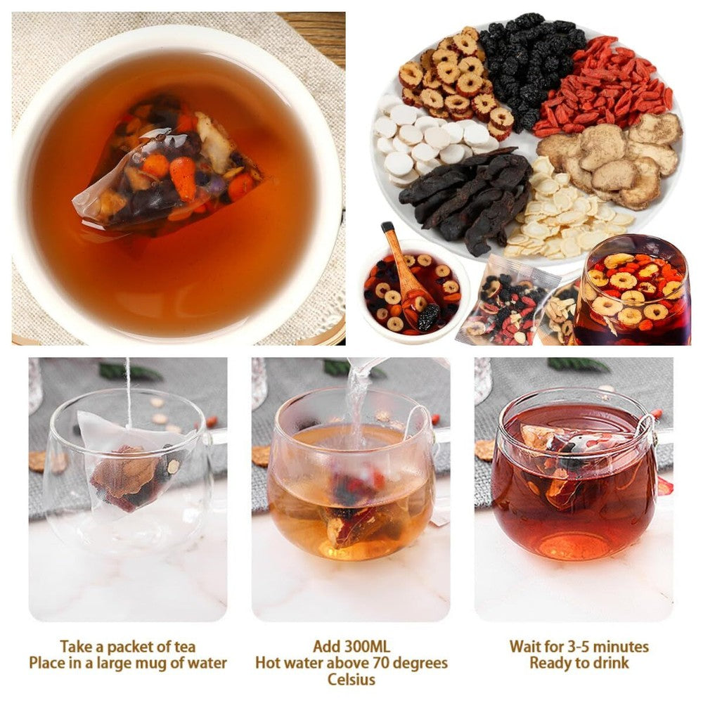 Ginseng Mulberry Medlar Tea, liver tea,kidney health Kidney Tea Chinese Herbal