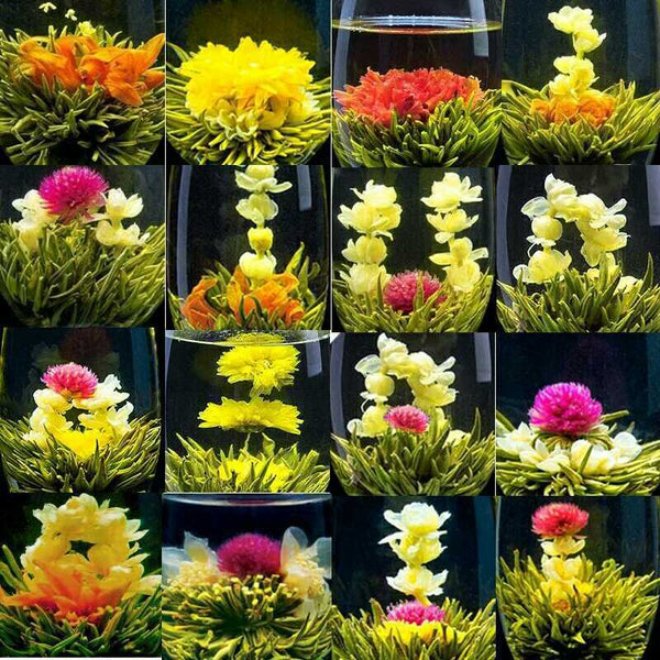 HelloYoung 16 Types Handmade Blooming Flower Tea Blooming Tea Balls Flowering Tea 130g