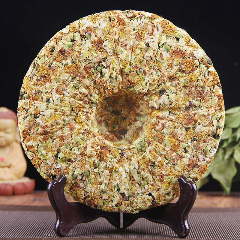 357g Yunnan Puerh Flower Tea Cake Old Tree Wild Pu-erh Raw Scented Tea Pu'er Tea