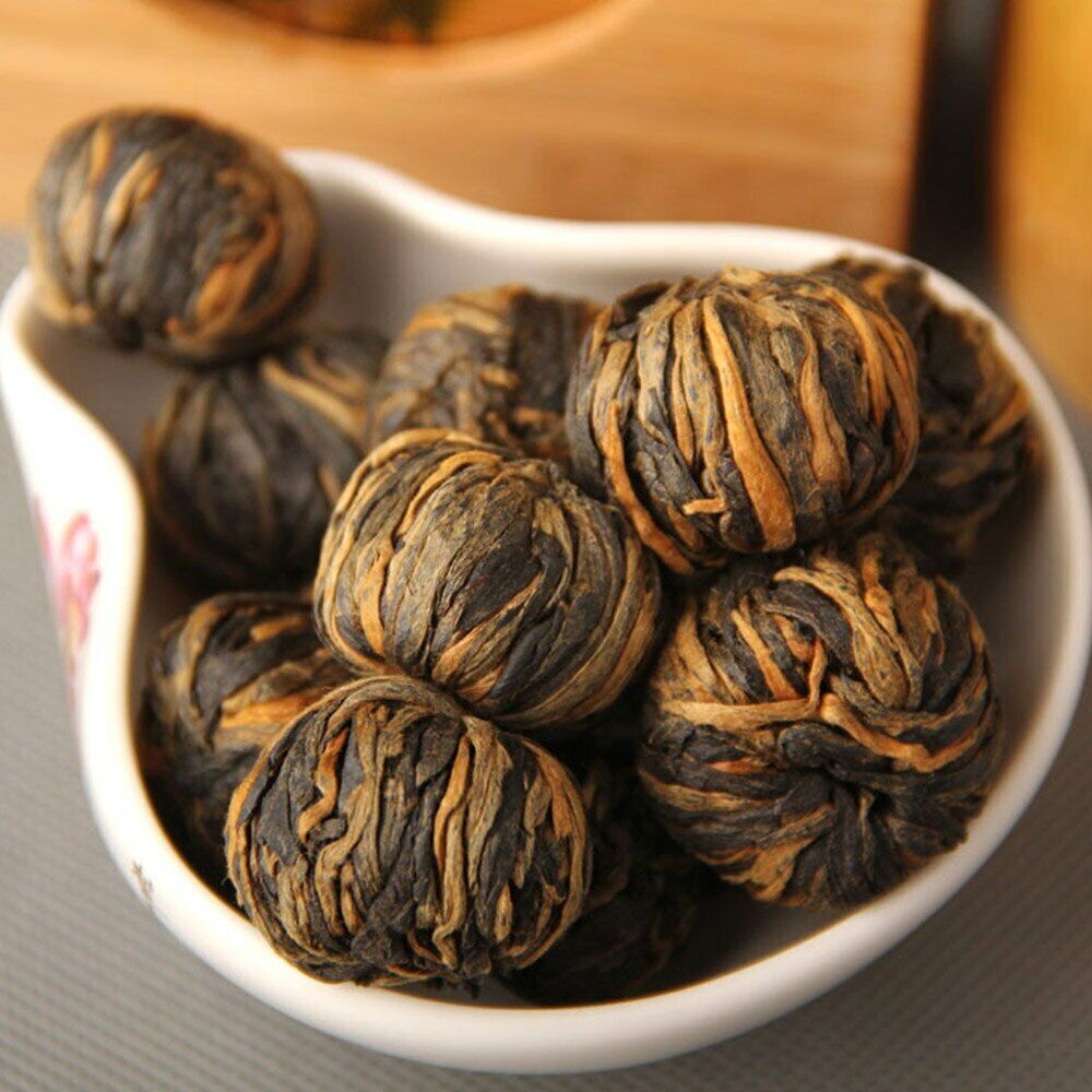 HelloYoung TeaYunnan Black Tea Fengqing Dianhong Handmade Dragon Bal Golden Ball Tea 100g Main image