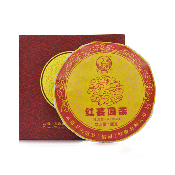HelloYoung HONG YUN ROUND CAKE * XiaGuan Tuocha Pu'er Puer Puerh Ripe Shu 100g