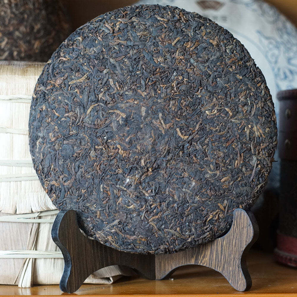 357g Yunnan Cooked Pu-erh Tea Laomane Puerh Ripe Tea Cake Organic Pu'er Cake Tea