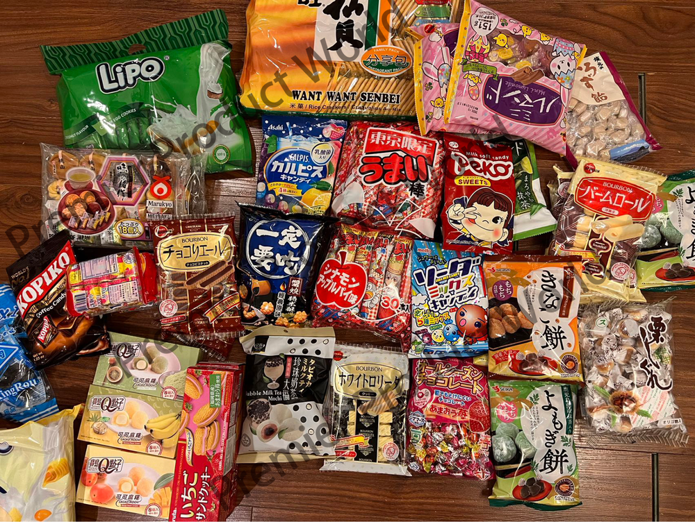 36 Stück Süße & Herzhafte Asiatische Snackbox – Gemischte Leckereien