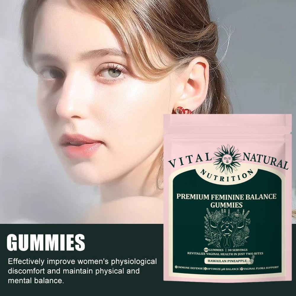 Premium Feminine Balance Gummies - for Women’s Health & Wellness 60 Gummies'