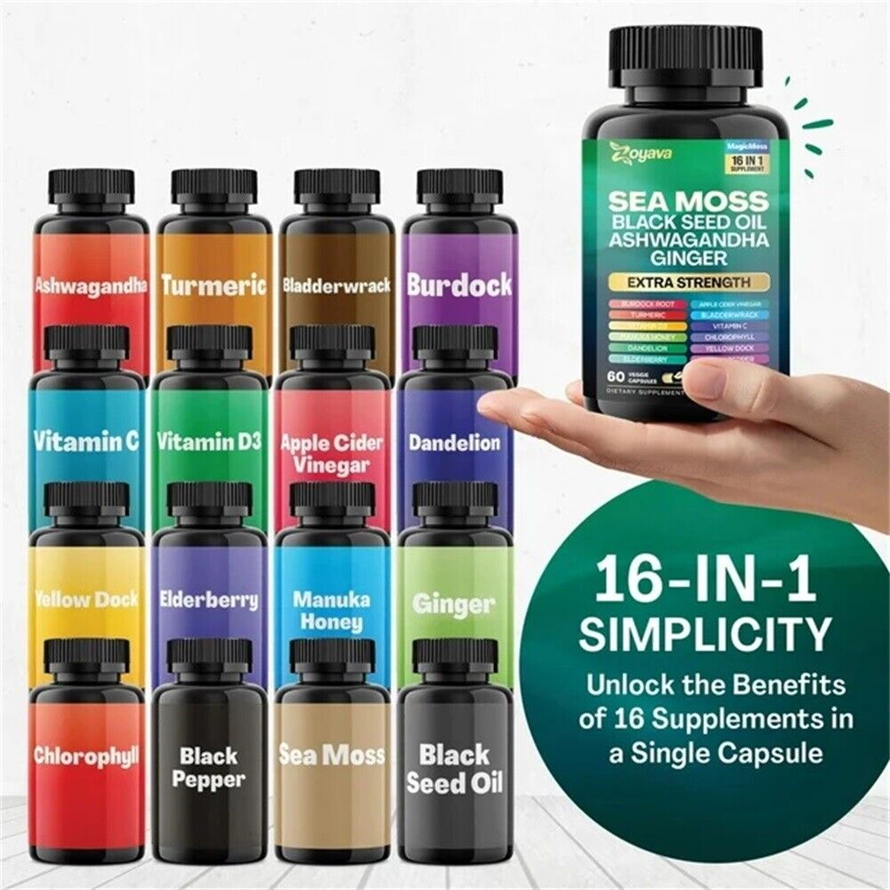 Natural Dynamic Vitality Bundle -Sea Moss Multivitamin & Shilajit Power Combo
