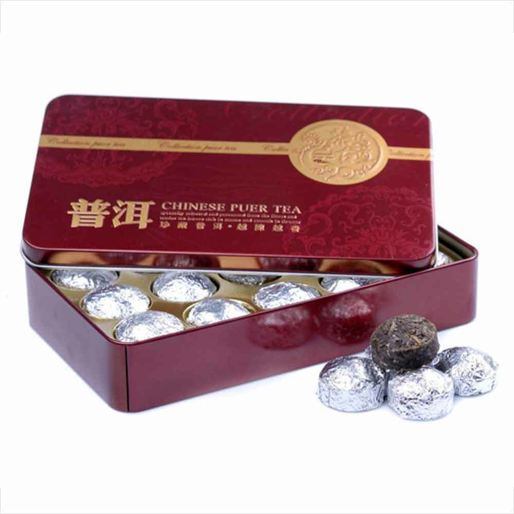 HelloYoung /Yr Mini Shen Puerh Silver Tin Foil Packing Tuocha Raw Puer Tea 75g Main image