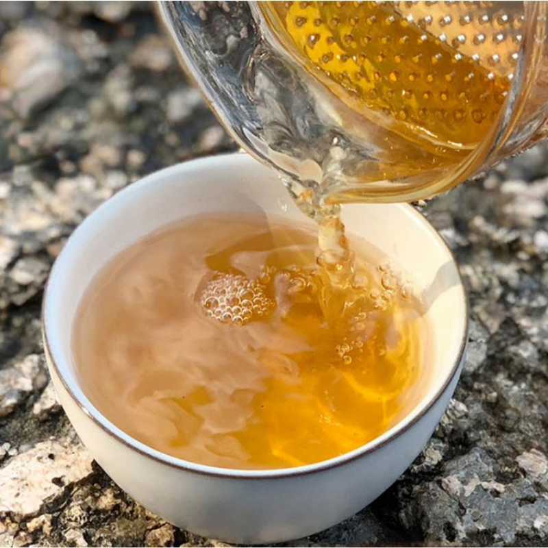 357g Raw Puerh Tea Qizi Pu-erh Sheng Tea Cake Menghai Big Leaf Pu'er Tea
