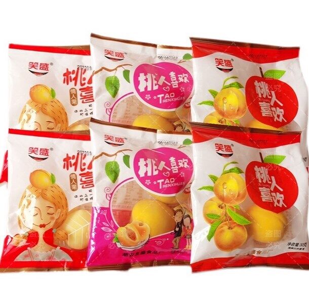 30g * 5 Pack Chinese Snack Sour, Sweet, Crispy Peach, Honey Peach Main image