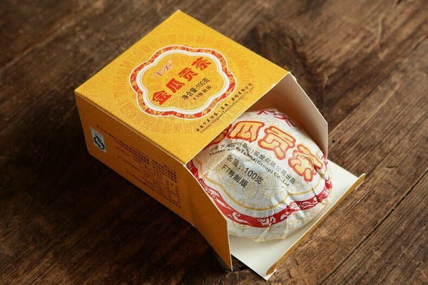 HelloYoung Golden Melon Royal Tribute Tuo FT * XiaGuan Pu-erh Tea Raw TuoCha 100g