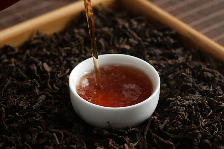 HelloYoung Yunnan Puerh Tea Zhang Xiang Ancient Tree Puer Loose Ripe Basket Pack 300g