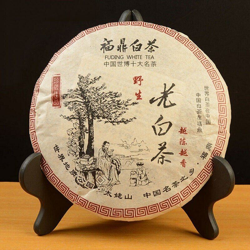 Fuding White Tea Cake Organic Premium Aged Shou Mei Long Life Eyebrow Cake 350g Main image