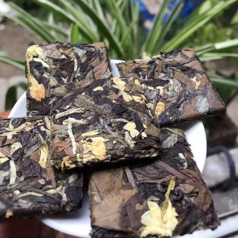 100g Jasmine Flower White Tea Chinese Gongmei White Tea Cake Organic White Tea