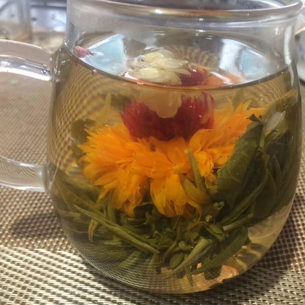 TemuTea Blooming Tea Balls Blooms Chinese Green Tea 16 Type Handmade Blooming Flower Tea