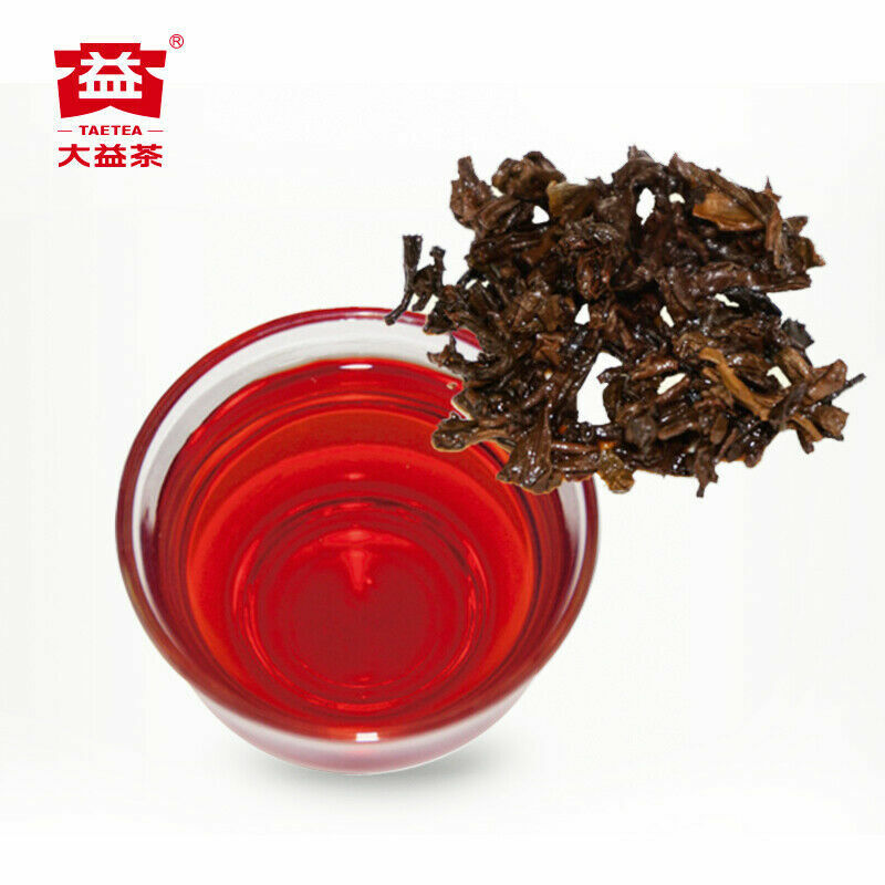 HelloYoung 2018 Menghai TAETEA Small DRAGON PILLAR Dayi Tea Cake Pu-erh 357g Ripe Puer 1801